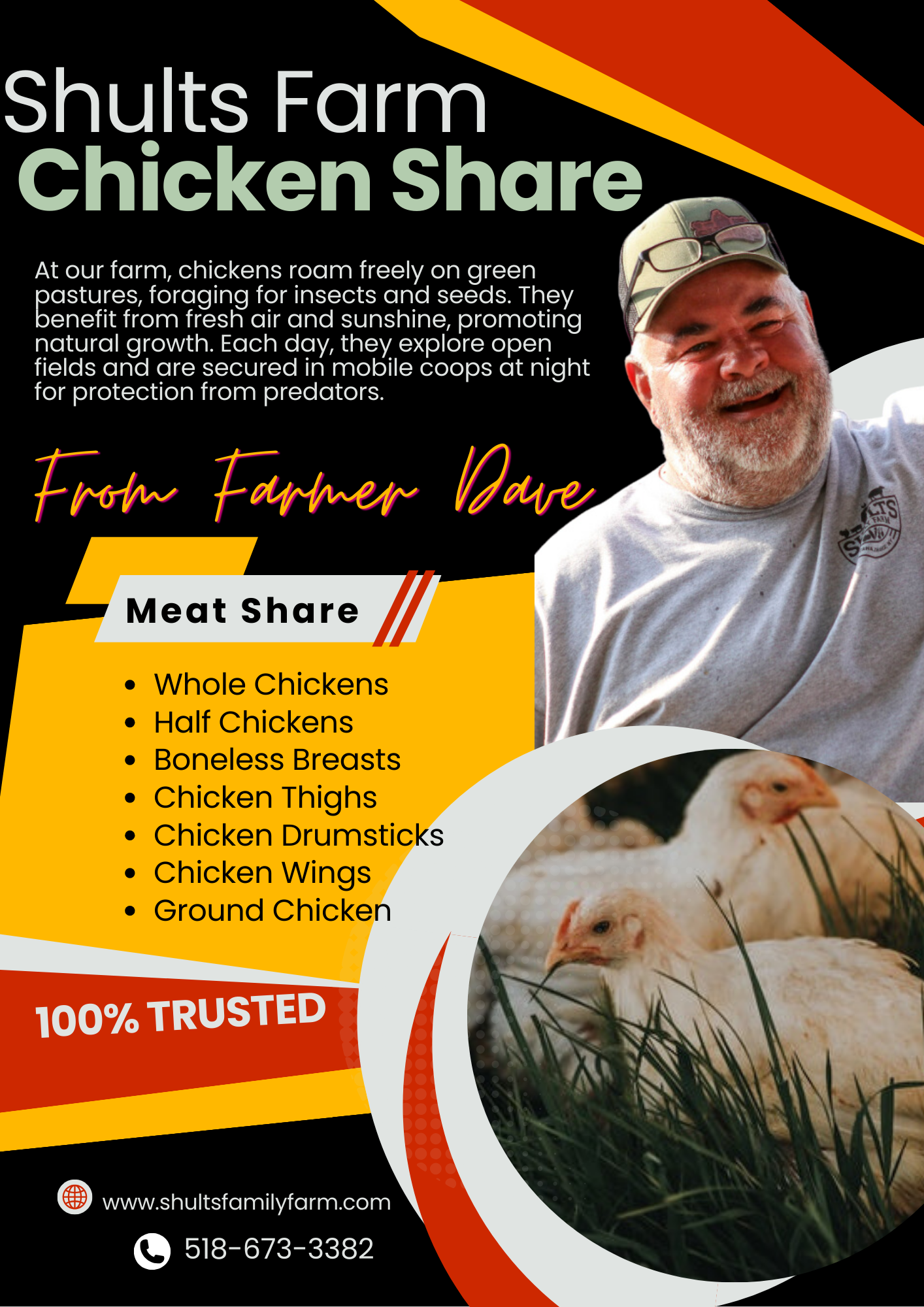 Pasture Raised Chicken LARGE Meat Share